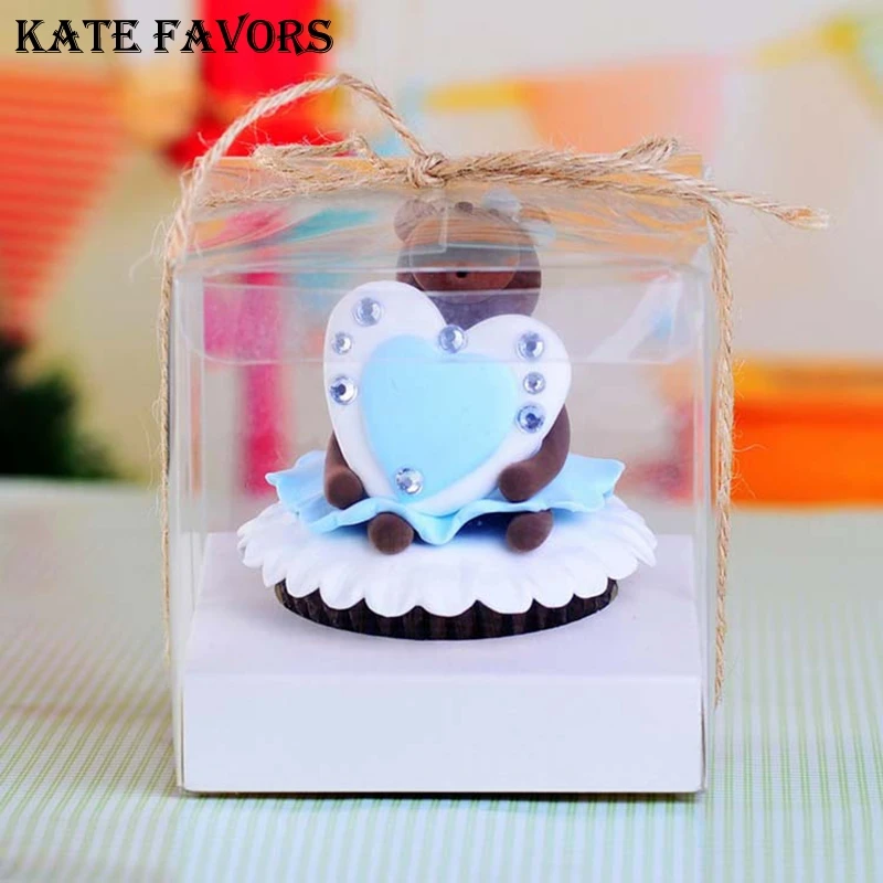 Прозрачные ПВХ коробки для кексов Свадебная подарочная коробка с базой внутри