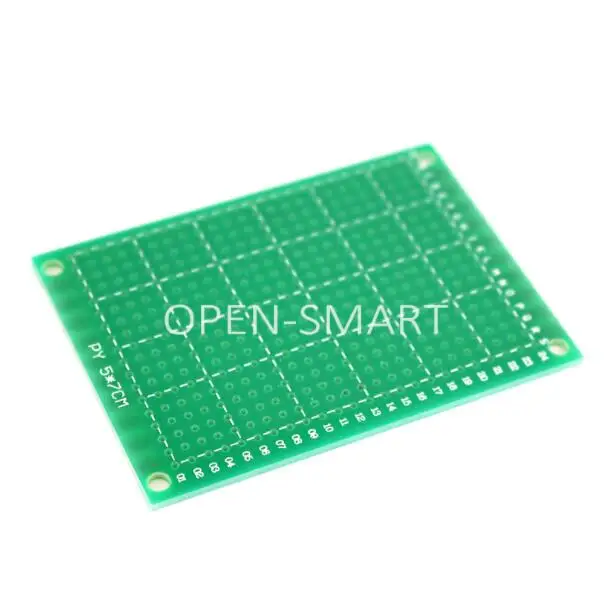 2pcs 5*7 high quality hole plate / spray tin universal PCB test board single side plated | Электроника