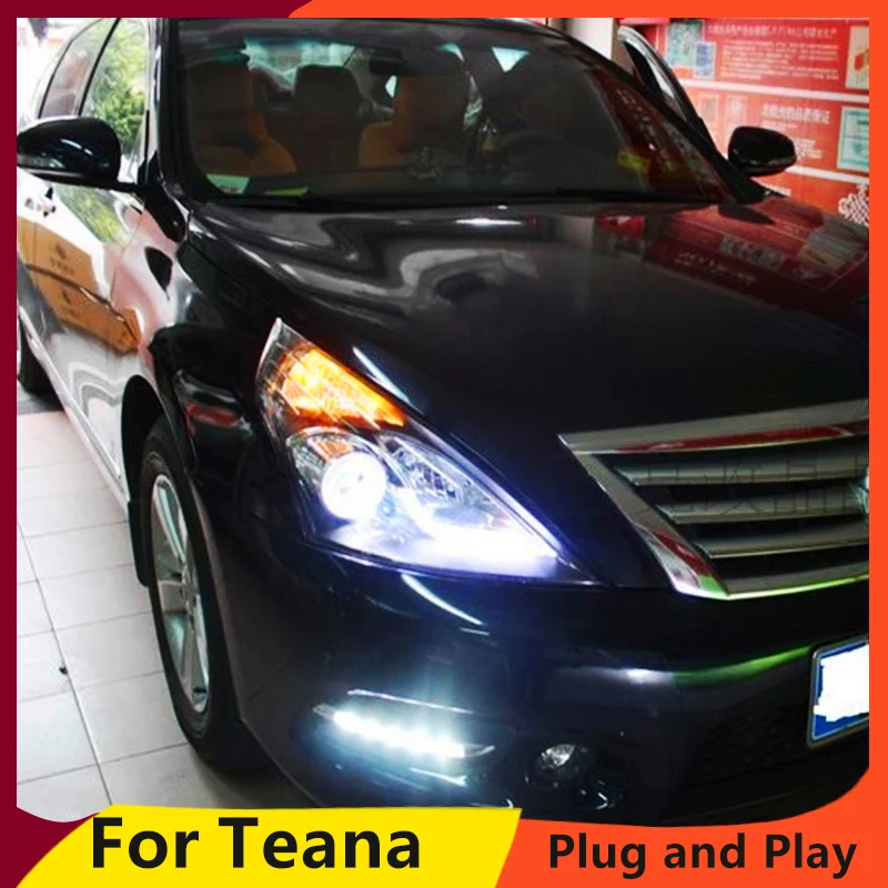 KOWELL автомобильный Стайлинг для Nissan Teana фары 2008-2012 Teana светодиодные фары drl H7 hid Q5 Биксеноновые линзы ближнего света