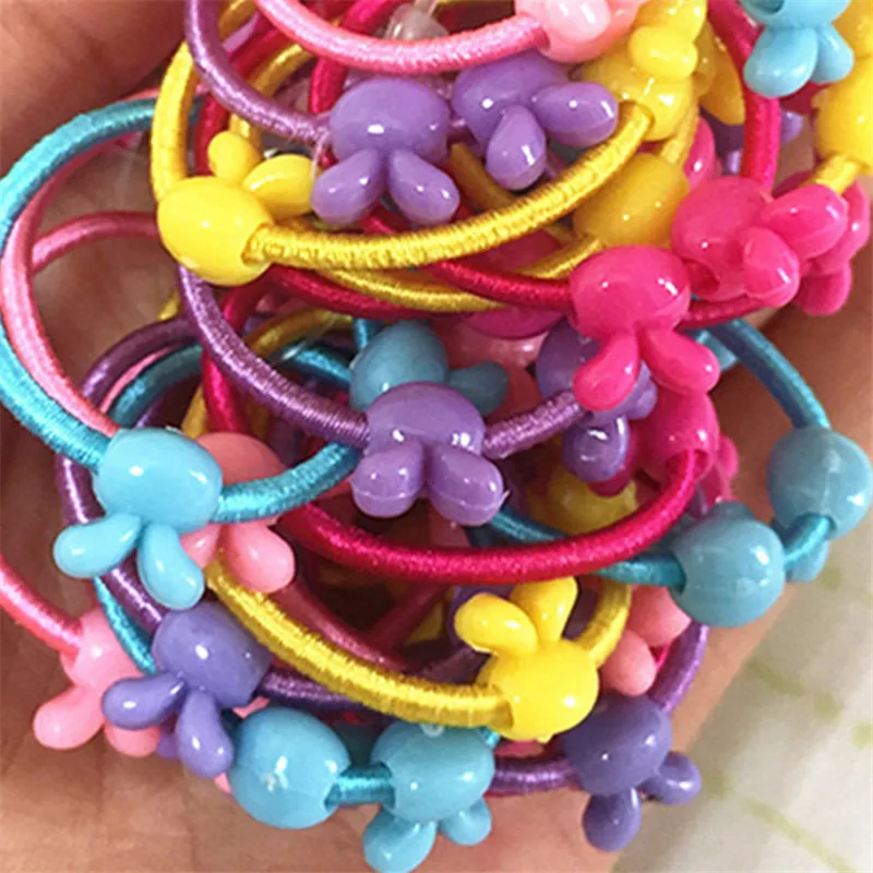 50 pcs Rabbit Styles 50 шт./лот мини-юбка для девочек модная повязка для волос Карамельный цвет резиновая Галстуки кольцо резинка для волос, обтянутая тканью; Веревка хвост держатель для детей аксессуары для волос - Цвет: 50 pcs Rabbit Styles