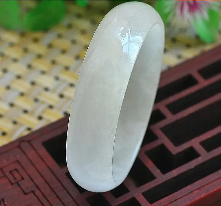 Винтажный Браслет из натурального бирманского нефрита овальный браслет 53