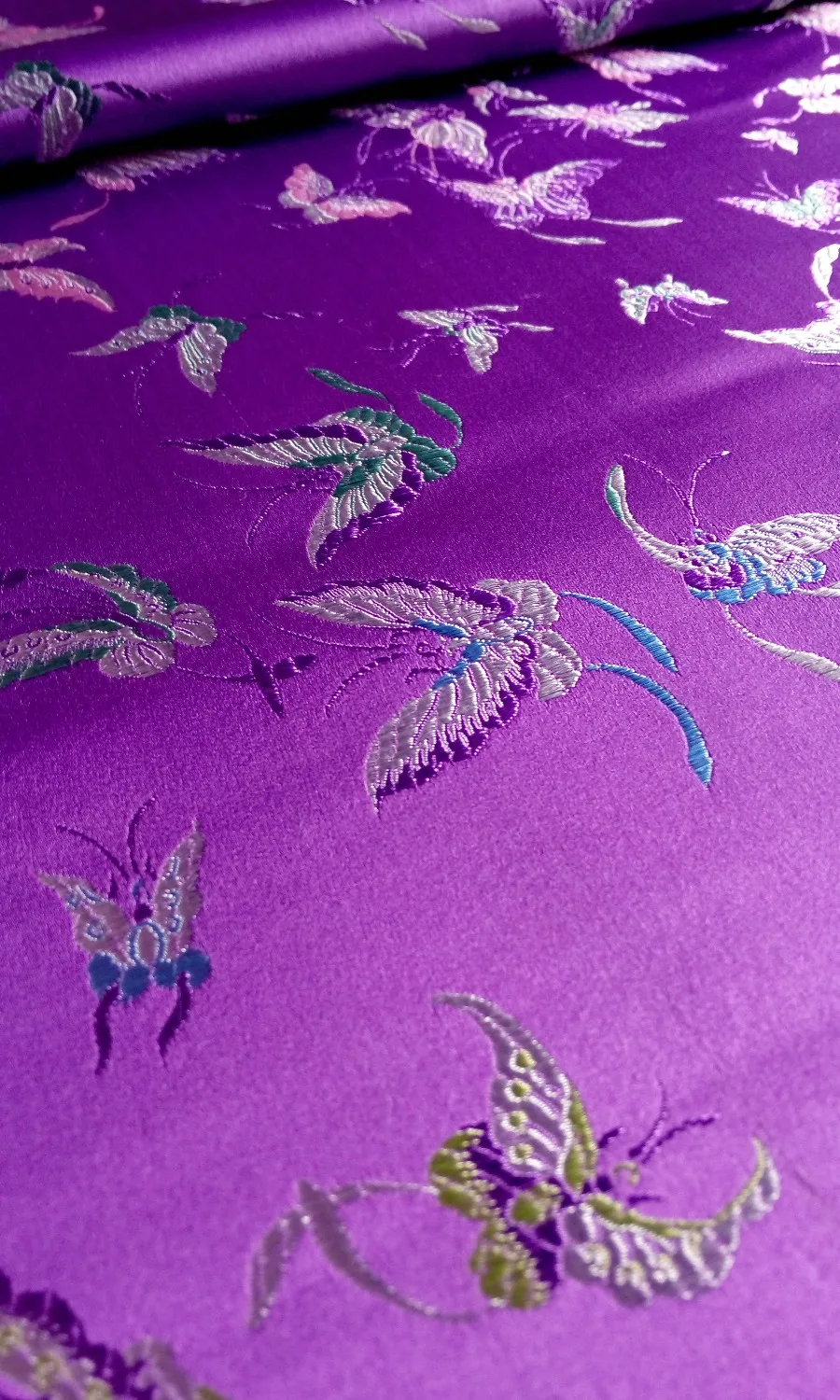 Китайская шелковая парча тканая дамастская ткань чонсам подушка фиолетового