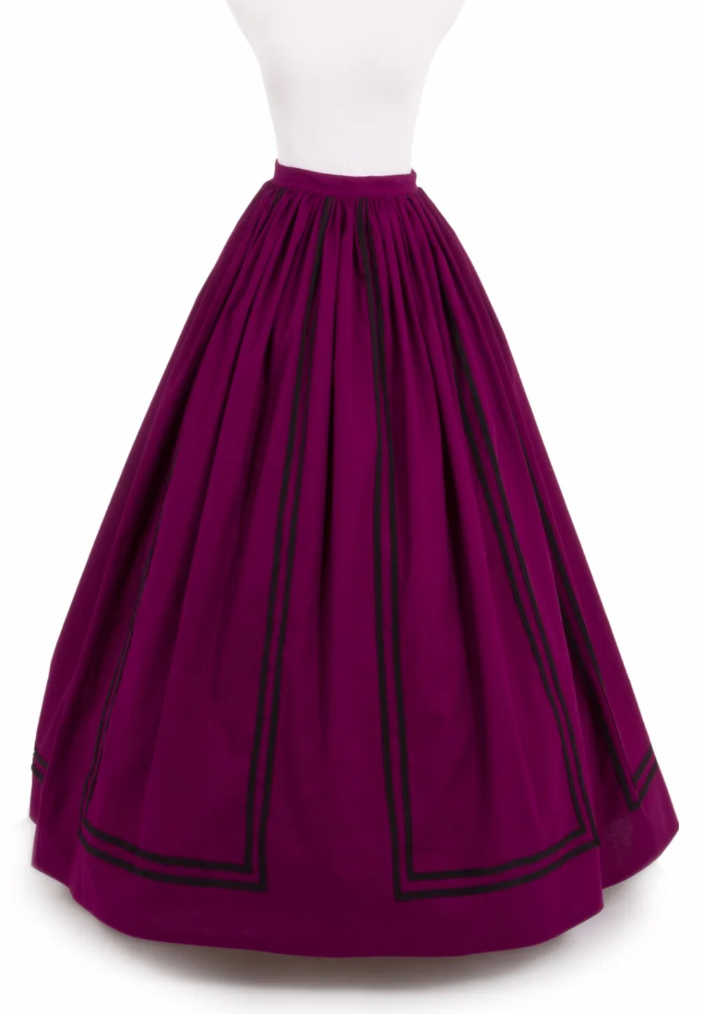 

Prom Civil War Skirt Victorian French Pleated Gathered Bustle Skirts