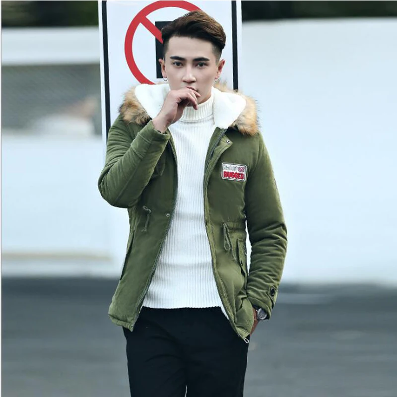 Мужские 2017 зима ветровки Повседневное с длинным рукавом Подпушка теплые куртки
