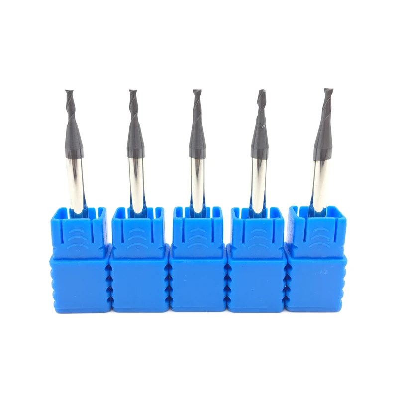 

HRC50 2F-D2*50L 2mm EndMills Two Flutes Solid Carbide Flat Spiral Straight Shank End Mill for CNC Lathe Machining Milling Cutter