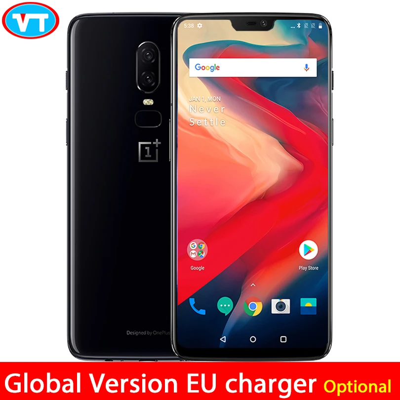 Оригинальный OnePlus 6 Snapdragon 845 AI двойной камера Android 8 смартфон мобильный телефон