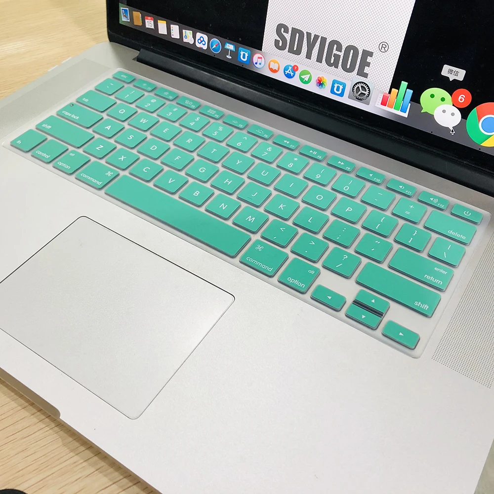 Клавиатура для ноутбука, чехол для macbook air 13 pro 15 дюймов A1466 A1502 A1278 A1398, Силиконовая накладка для клавиатуры, цветная защитная пленка