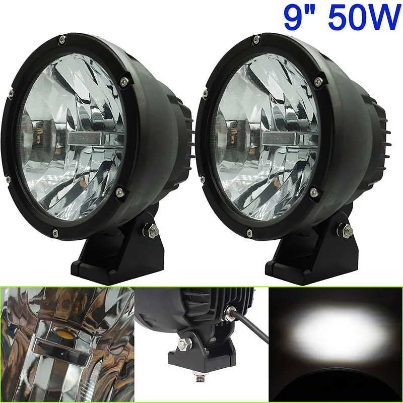 9inch 50w spot Auxmotec " 9" 50 Вт Светодиодный светильник бар пятно Cannon карандаш внедорожный светодиодный светильник бар 4WD 4X4 грузовик с прицепом внедорожник ATV 12V 24V - Цвет: 9inch 50w spot