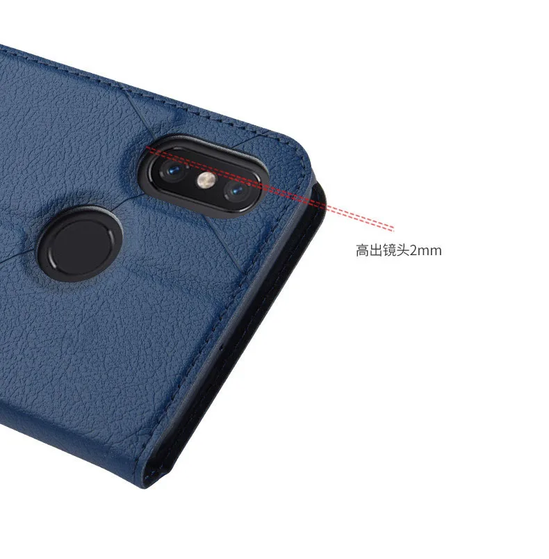 100% оригинал Xiaomi Redmi Note 7 чехол флип искусственная кожа Бизнес Серия подставка для
