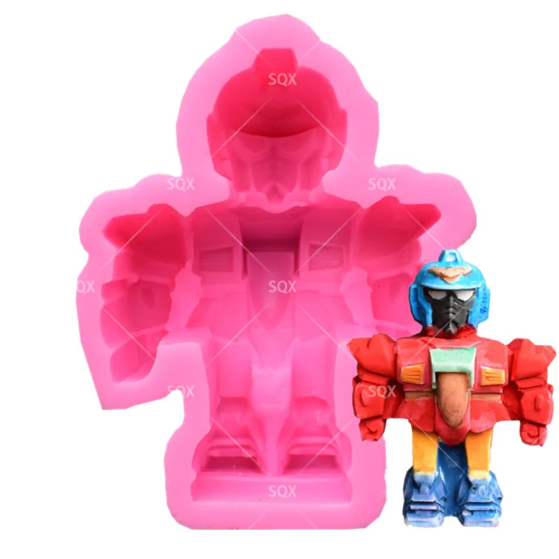 3D Робот Форма помадка торт выпечки формы силиконовые украшения инструменты