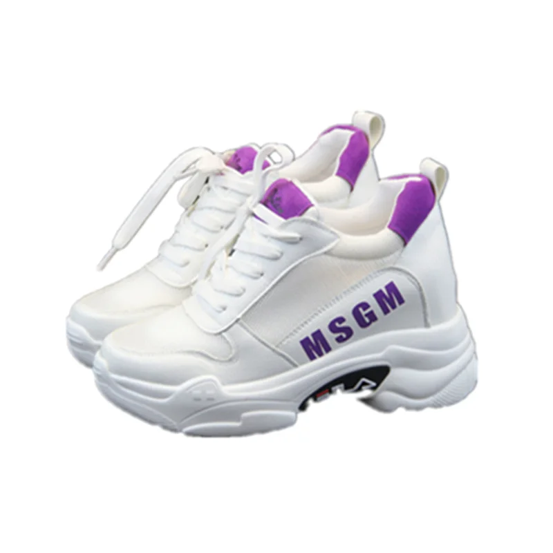 

women Height Increasing sneakers 8cm High heel mesh breathable casual womens shoes platform wedges Dad mesh shoes