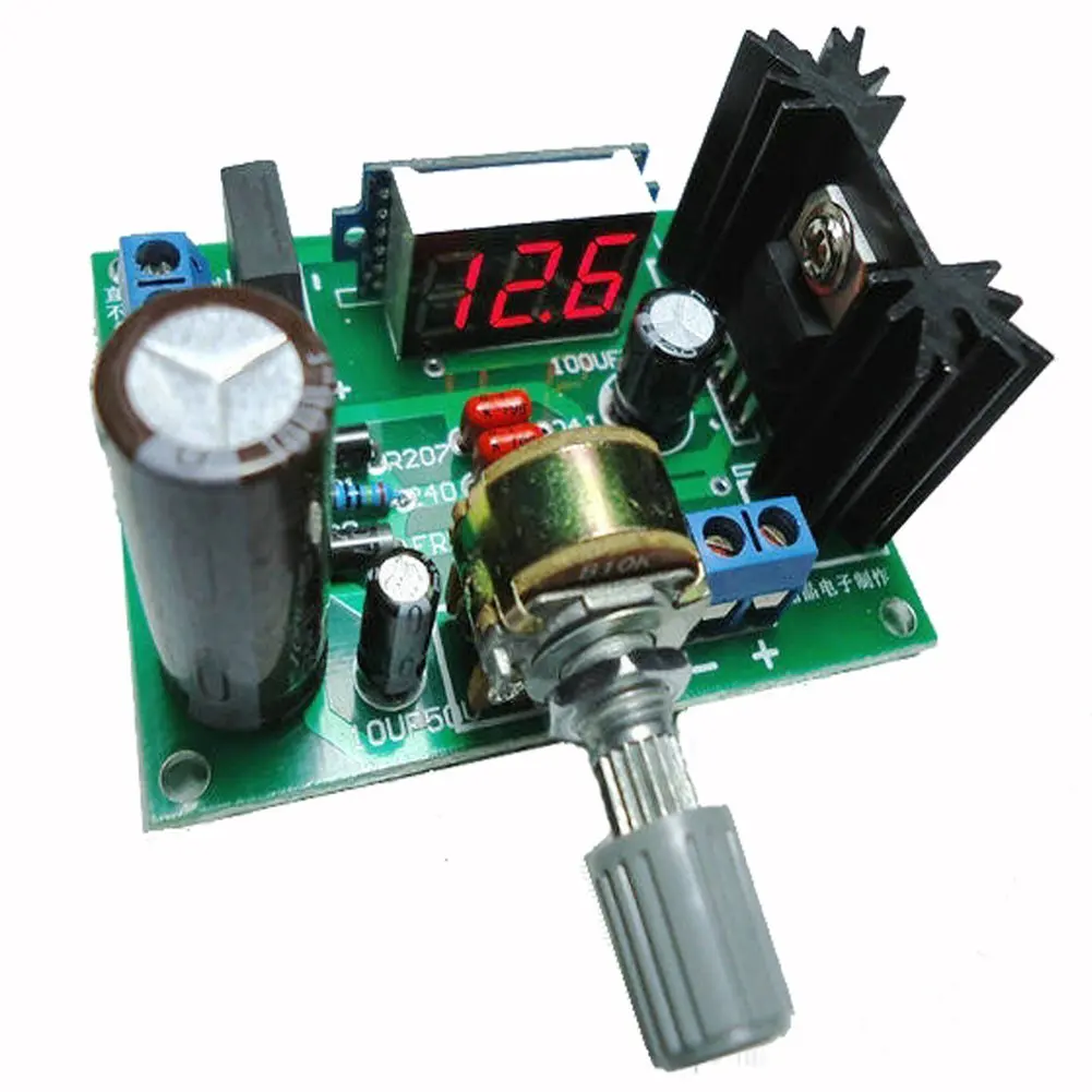 Светодиодный LM317 Шаг вниз Питание Модуль Регулируемый Напряжение регулятор Вход постоянного тока 0-30 V AC 0 V-22В Выход DC 1,25 V-30 V 2A