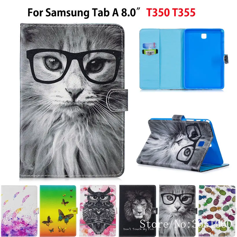 Женский чехол для Samsung Galaxy Tab A умный с рисунком 8 0 дюйма планшета T355 Модный