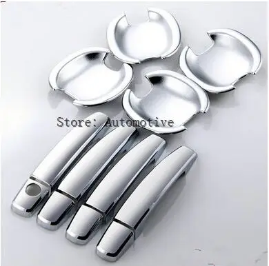 New Chrome Door Handle Cover + Cup Bowl combo For Toyota Yaris Vios 2006 2007 2008 2009 2010 for Corolla 2003 - 2013 | Автомобили и