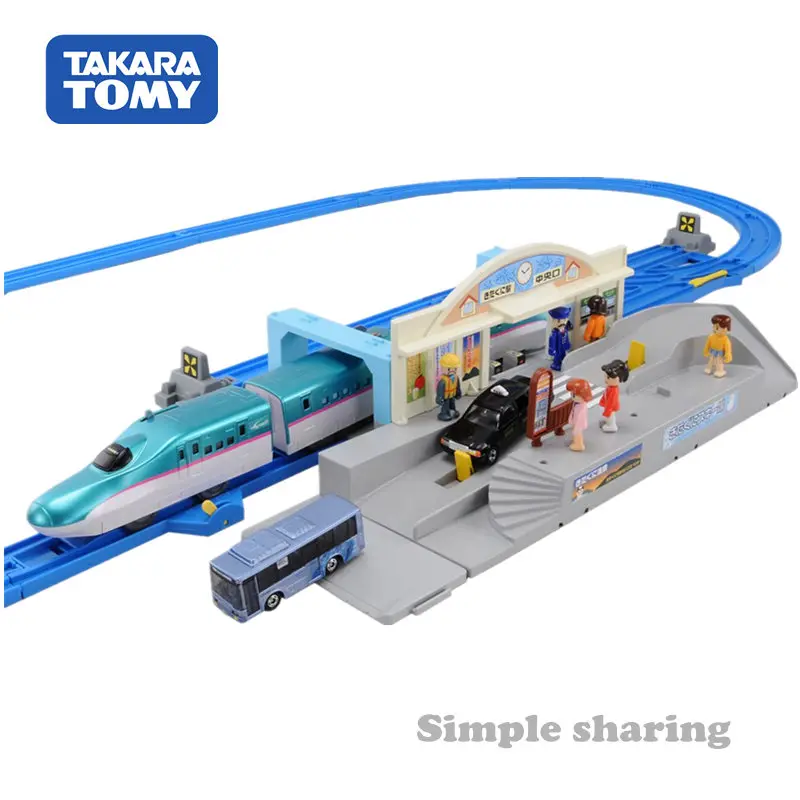 Набор моделей Takara Tomy Tomica Plarail E5 Hayabusa Station литой миниатюрный поезд забавные