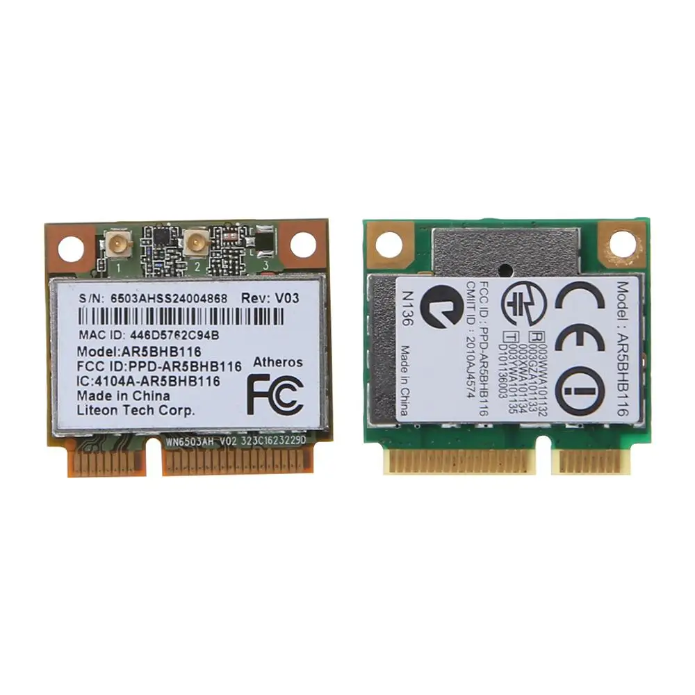 Atheros AR9832 AR5BHB116 2 4/5 ГГц одноchip 300 Мбит/с 802.11n MINI PCI E беспроводная карта Wi Fi WLAN