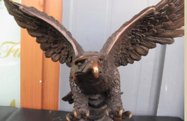 14 Западная классический Бронза Медь Аравия мира eagle hawk сокол Статуя | Дом и сад