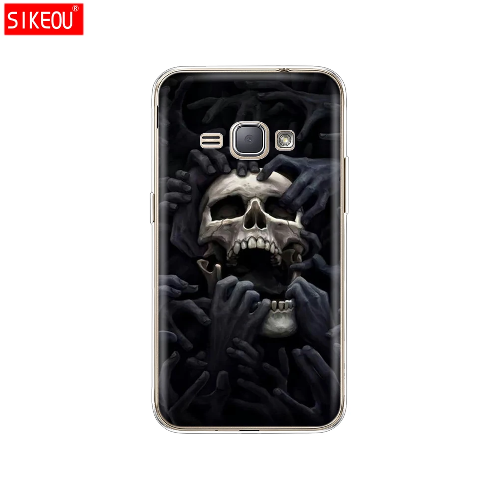 12095 Мягкий ТПУ чехол для Samsung Galaxy J1 J120 J120F SM-J120F задняя крышка 360 полная защитная Печать Прозрачный чехол цветок - Цвет: 12095