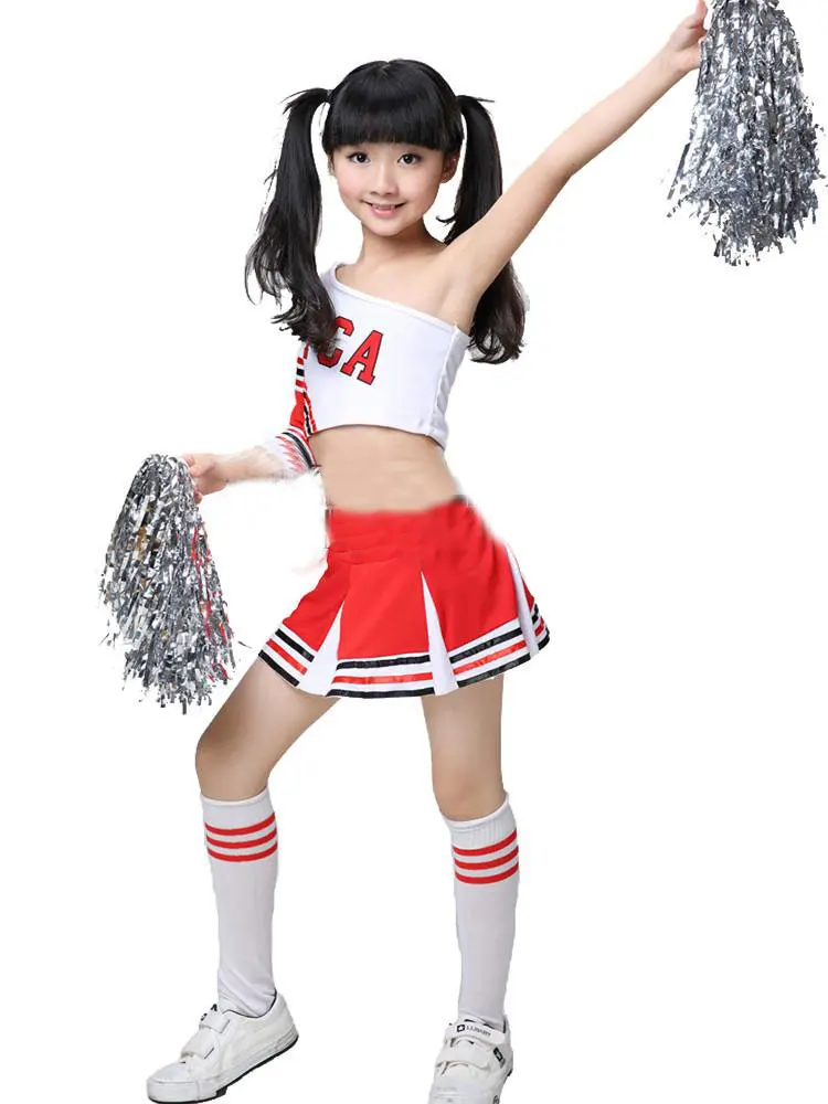 Children Competition Cheerleaders Girl School Team Uniforms KidS Kid Performance Costume Sets Girls Class Suit Suits | Тематическая