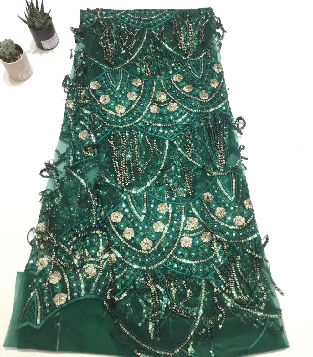 

Teal color lace fabric tissus africains guipure tulles perlage high quality nigerian lace fabric net lace with sequins