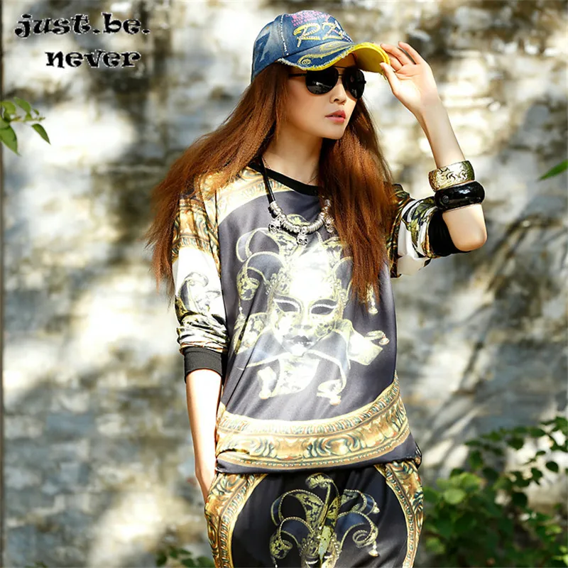Женский пуловер в стиле хип хоп Just.be.never черная футболка с длинным рукавом и