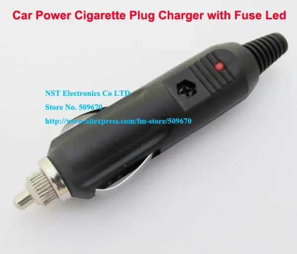 High Quality Car Power Cigarette Plug Charger with Fuse Led/Free shipping/10PCS | Обустройство дома