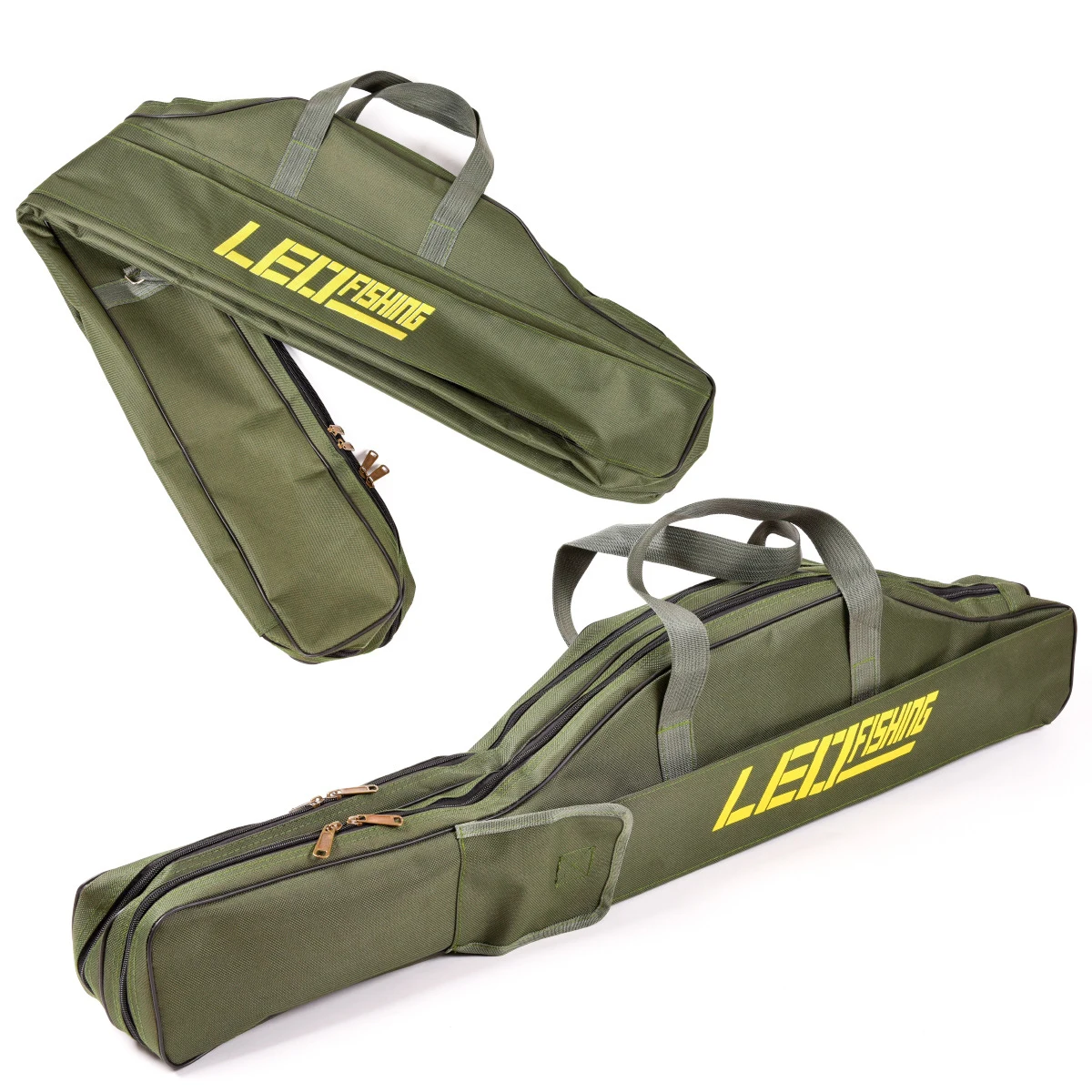 

LEO Folding Fishing Rod Bags Fishing Bags 420D Zipped Case Fish Pole Tools Storage Bag Case Holder Gear Tackle Pesca 100cm/150cm