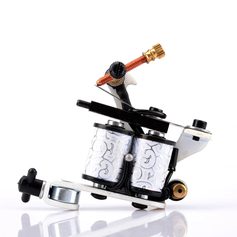 Стартовый набор для тату-машины с одной катушкой пистолета, 20 цветами пигментных чернил, наборами черной мощности, начинающим зажимом и постоянным макияжем.