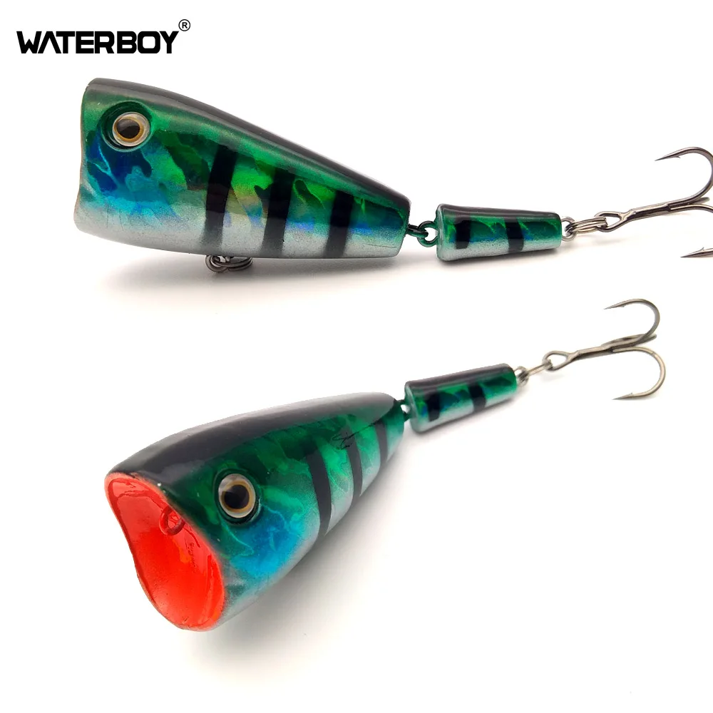 WATERBOY TW Topwater Поппер для рыбалки наживка с каблуком 7 см 5 г привлекательный Popping