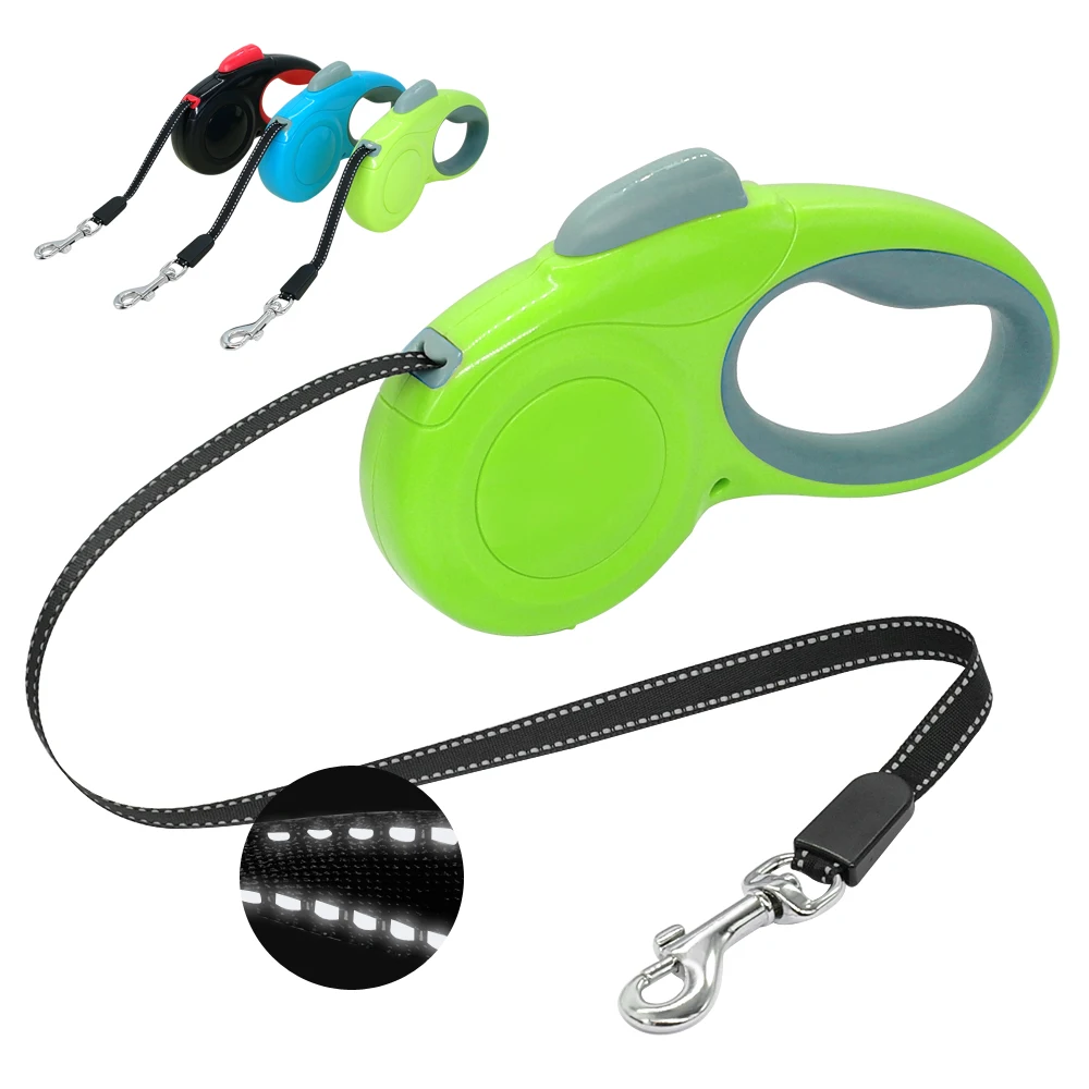 

Dog Leash Retractable Reflective Automatic Dogs Leads Extending Puppy Walking Nylon Leash for Small Medium 12kg Pet