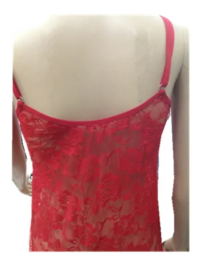 

Hot Sales Fashion Plus Size S-6XL Black White Red Lace Sexy Lingerie 110CM Gown Long Babydoll Sexy Costumes A7112
