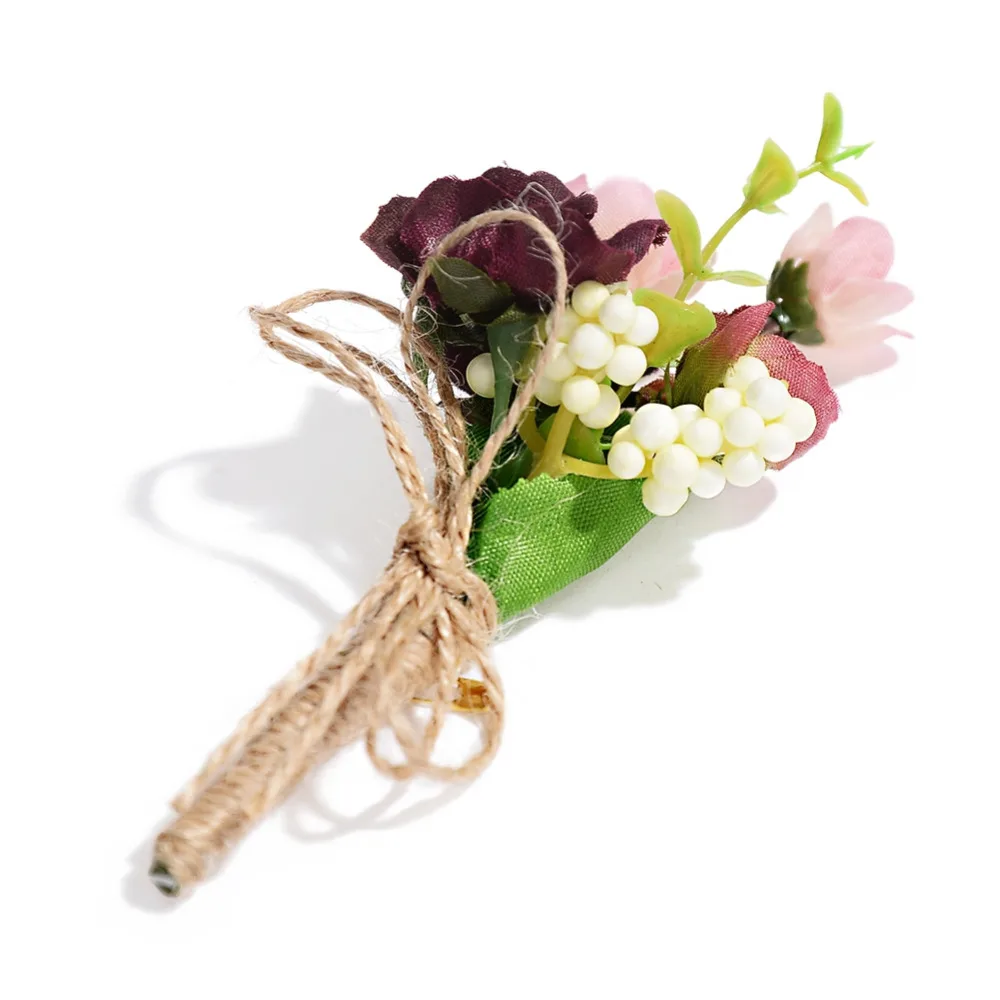 Fashion Artificial Flowers Brooches For Women Men Bridal Wedding Jewelry Accessories Pins Buckle Party Bouquet 6 Style | Украшения и