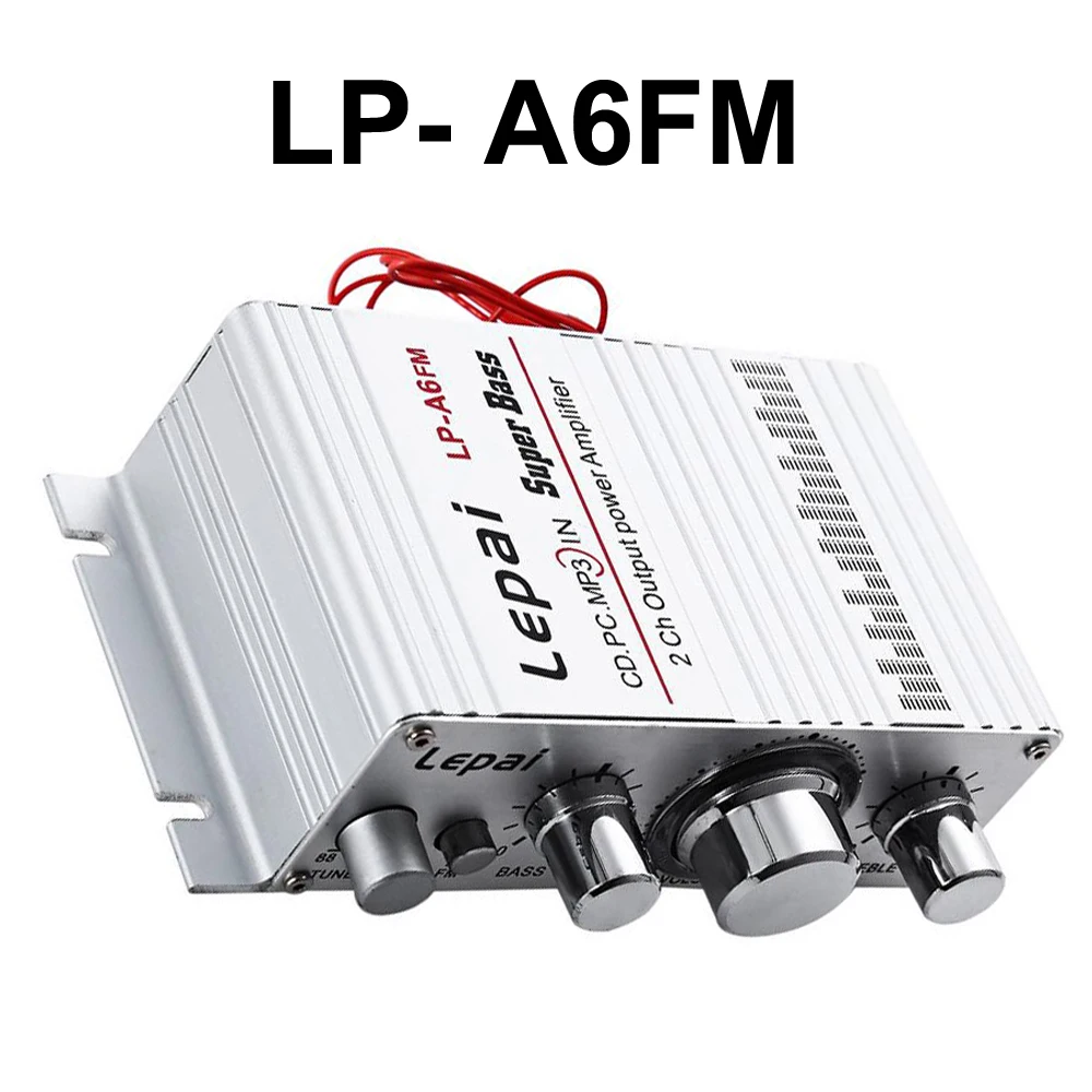 LP-A6FM мини Hi-Fi стерео усилитель мощности автомобиля FM для компьютера MP3 динамик