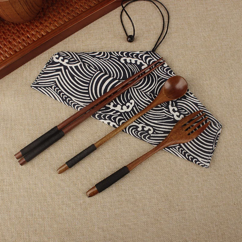 Посуда высокого качества корейские наборы посуды ручной работы деревянный набор