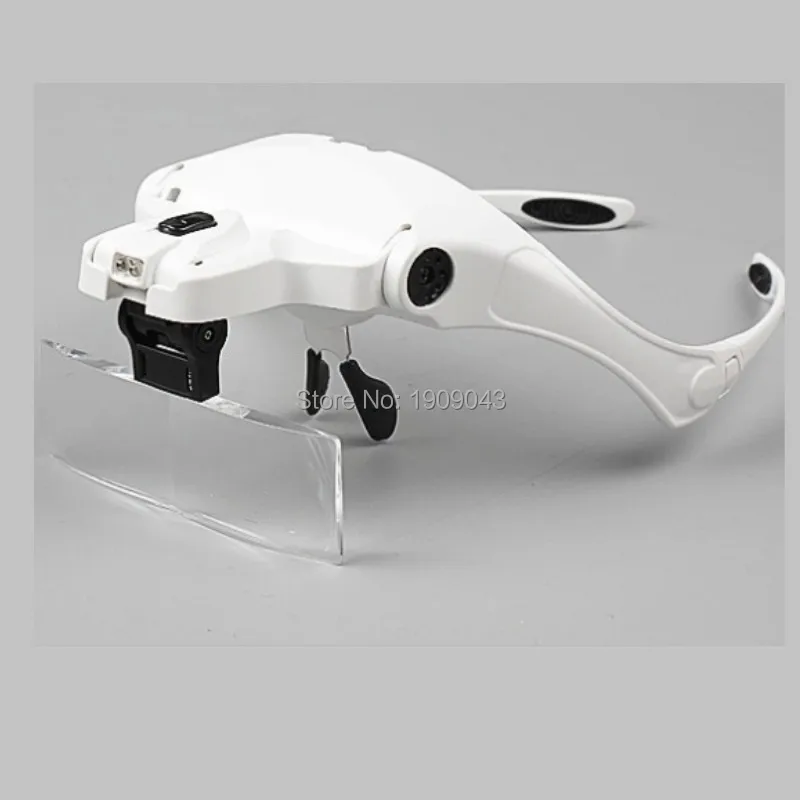 Налобный фонарь со светодиодсветодиодный подсветкой и 5 увеличительными линзами