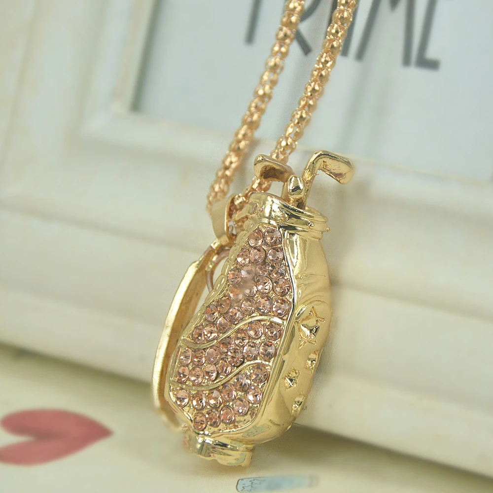 Ожерелье с бусинами в виде мешка для гольфа и подлокотника спортивная подвеска