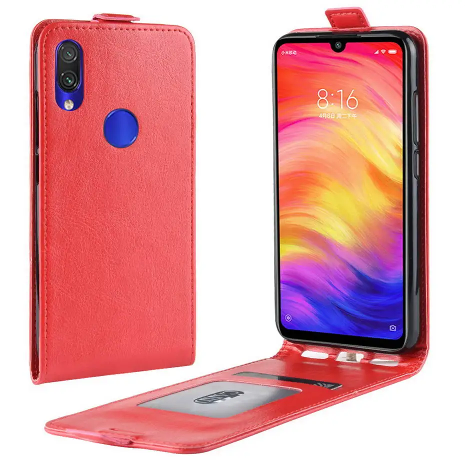 Роскошный, вертикальный, откидной Чехол для Xiaomi Redmi Note 7 из искусственной кожи чехол для Xiaomi Redmi Note 7 Чехол Флип Бумажник кожаный чехол