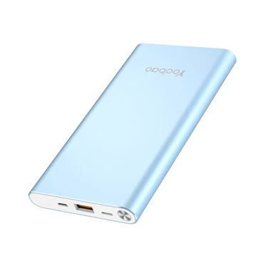 Blue Yoobao A1 повербанк 10000mAh Ультратоникий внешний аккумулятор с 2A выходом внешная батарея для телефонов универсальный повер банк для iPhone Xiaomi Samsung и Huawei - Цвет: Blue