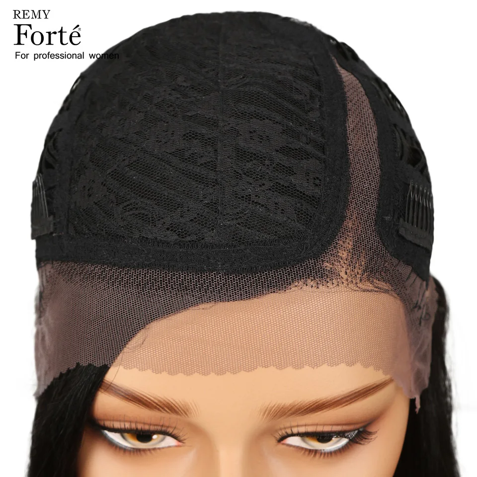 Парики из натуральных волос на кружевной основе Remy Forte прямые настоящие TT1B/99J