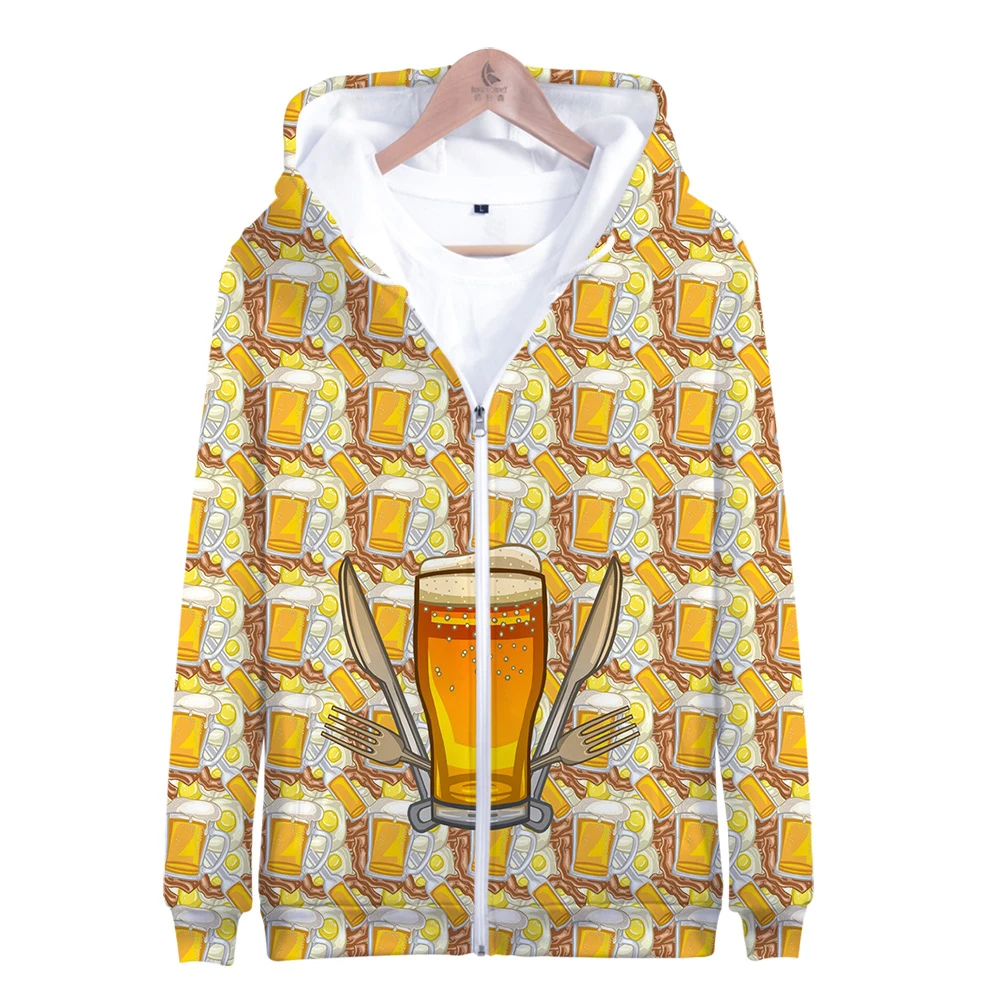 

Beer 3D Printed Zipper Hoodies Women/Men Fashion Long Sleeve Hooded Sweatshirt 2019 Hot Sale Casual Trendy Streetwear Clothes