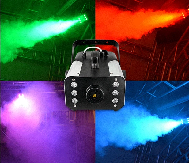 Мини 900 Вт RGB 3 в 1, пульт дистанционного управления, противотуманная машина, DJ диско, дымовая машина для вечерние, свадебные, рождественские, сценические Fogger машина
