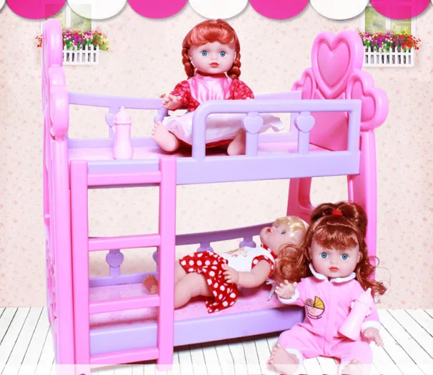 

Red Fashion Double-deck bed Fit For 43cm/17inch Doll Accessories