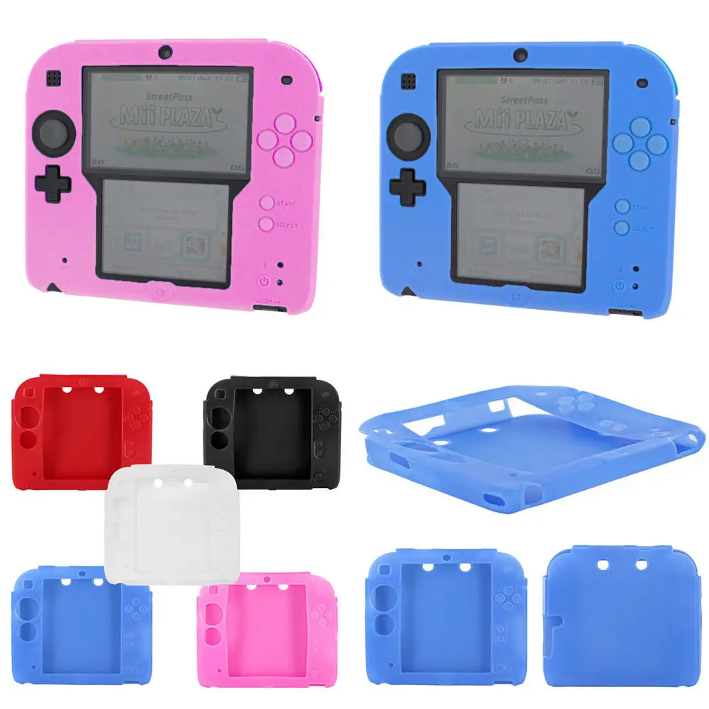 Soft Silicone Handheld Console Protector Skin Cover Case Anti-shock Game Player Protective Shell For Nintendo Nintend 2DS | Электроника