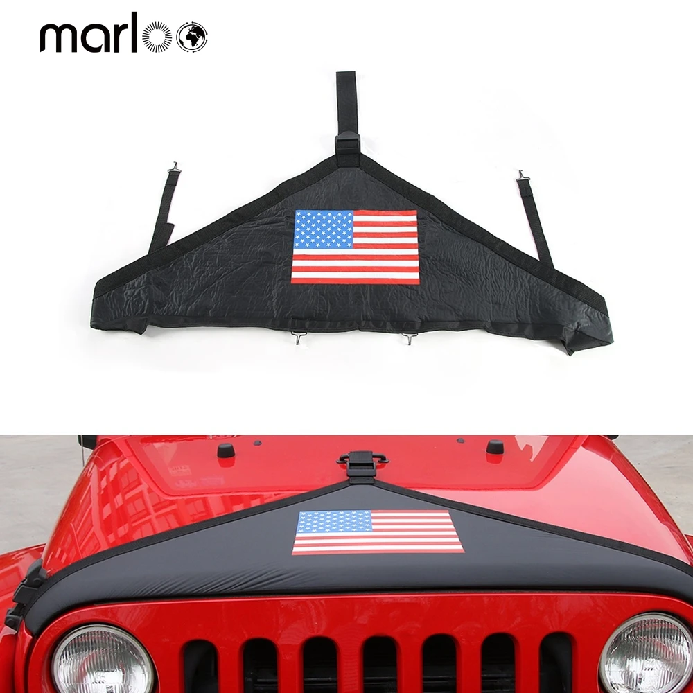 Marloo для Jeep Wrangler JK JKU 2007 2017 аксессуары Передняя Крышка бюстгальтера Защитная