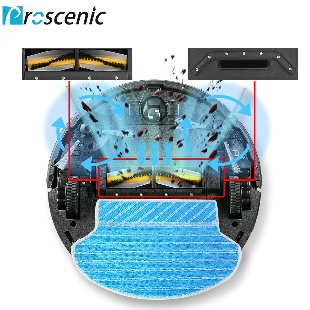 Proscenic 790T робот-пылесос Wifi подключенный домашний автоматический подметальный пылесос для уборки пыли приложение умный планируемый пылесос