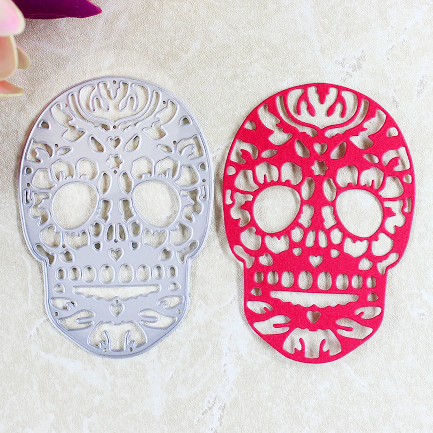 Металлические трафареты из углеродистой стали для Хэллоуина черепа рельефные