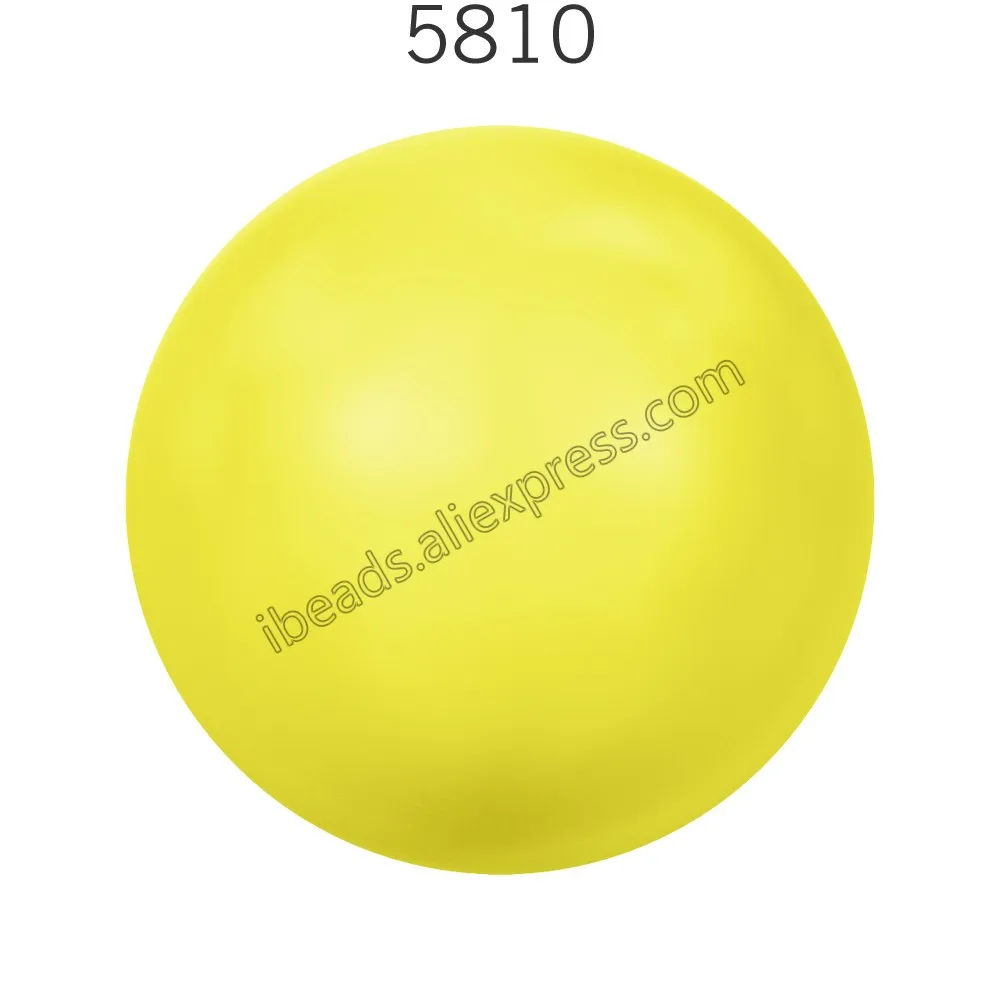 Neon Yellow 734 Оригинальные кристаллы Swarovski 5810 серия неоновых цветов матовые жемчужные полностью просверленные отверстия DIY свободные бусины ювелирное изделие фитинг - Цвет: Neon Yellow 734