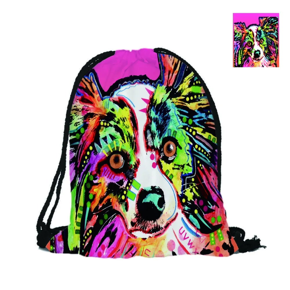 Модные рюкзаки с 3D-принтом для домашних животных милые дизайны из Papillon