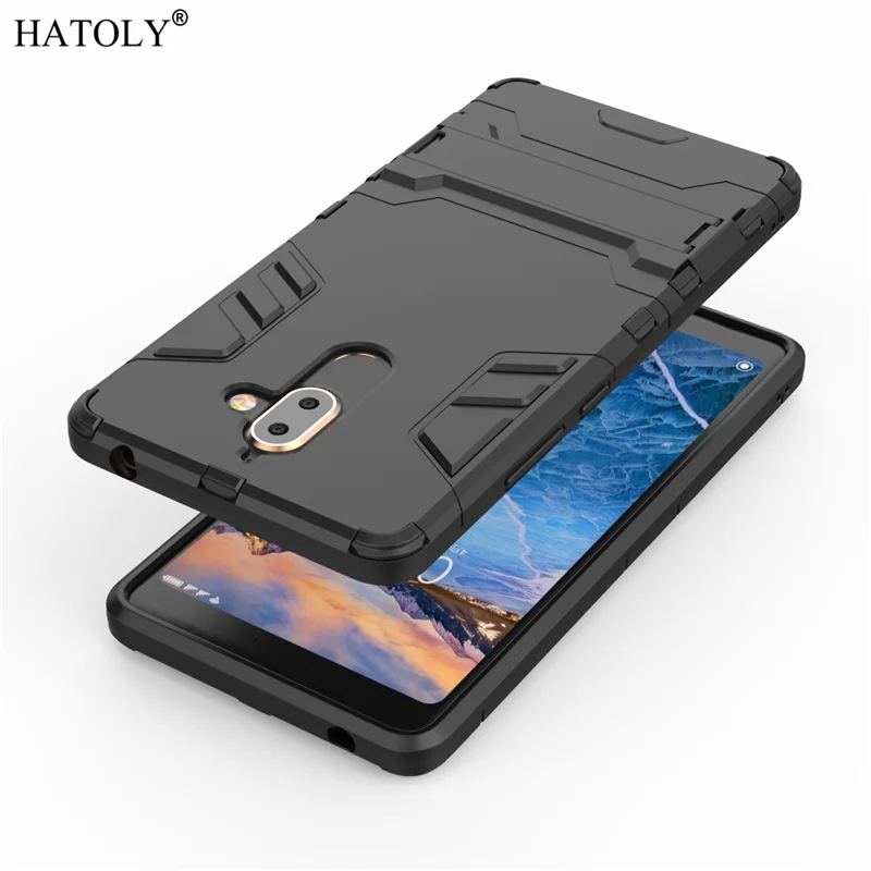 Чехол HATOLY для Nokia 7 Plus резиновый защитный чехол робота тонкий жесткий Plus|Бамперы| |