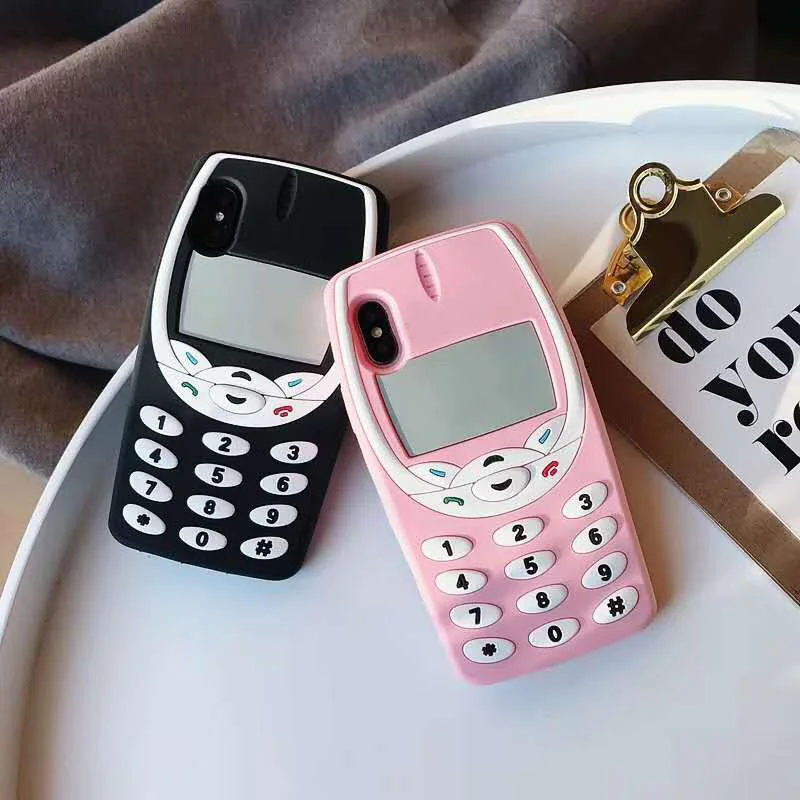 Чехлы для телефонов в стиле ретро 7 Plus Nokia клавиатура стиль iPhone Xs max Xr Мягкая